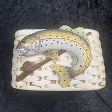 Vtg Fishing Decor Napco