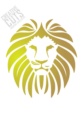 Stencil testa leone per - stencil, leone,