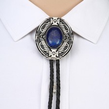 Collana da sposa uomo western cowboy cravatta bolo fatta a mano naturale lapislazzuli regalo