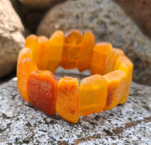 Bracciale ambra grezza