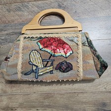 Arazzo spiaggia scena borsetta