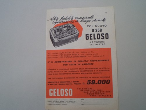 Advertising pubblicità 1960 - advertising,