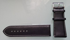 Cinturino Orologio Black [Asola 28 mm] vera pelle Vintage anni 80 (PANINARO)