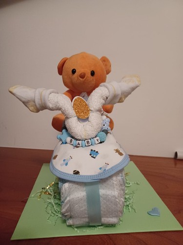 Torta pannolini moto - moto, regalo