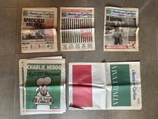 Lotto Giornali storici 11 Settembre torri gemelle/Attentato charlie hebdo/Covid
