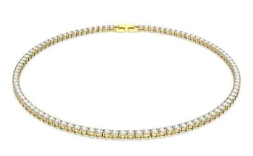 Collana tennis acciaio con - tennis,