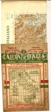 1908 TOURING CLUB ITALIANO Carta d'Italia - VERONA Foglio n° 12 40x50 cm