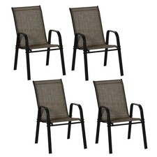 Outsunny Set 4 Pz Sedie da