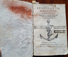17868-MANUZIO, EPISTOLARVM D. HIERONYMI STRIDONIENSIS...1566 LIBRO II, COMPLETO