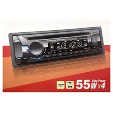 STEREO AUTO AUTORADIO CD DVD MP3 MP4 SD USB AUX 55W X 4 FRONTALINO ESTRAIBILE