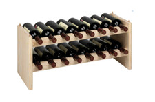 Cantinetta Portabottiglie per Vino in Legno di Pino Naturale modulare 16 posti