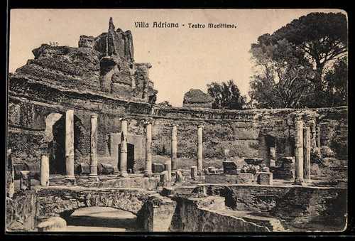 Cartolina villa adriana - villa,