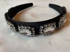 Cerchietto gioiello raso nero