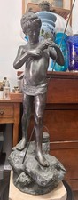 Scultura In Antimonio (Bronzo) Pescatore Mis.75 Cm Anni 50