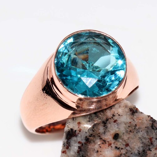 Anello uomo topazio - , blu