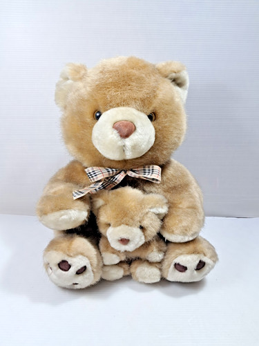 Peluche orsetto con piccolo - peluche,