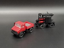 Wiking 1:87 H0 Unimog camion MB Mercedes U 1700 bollitore catrame rimorchio buone condizioni