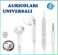 Cuffie con filo e microfono cavo jack 3.5mm auricolari universali audio stereo