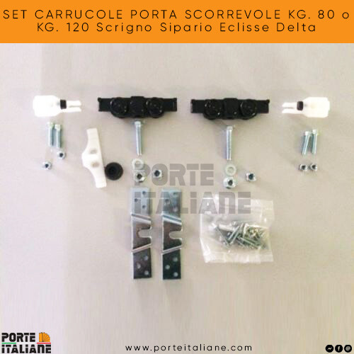 Set carrucole porta scorrevole - carrucole,
