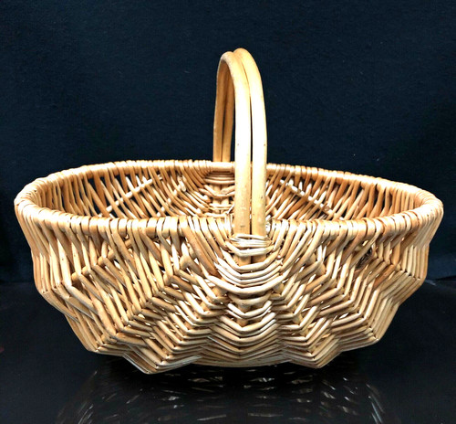 Cesto manico vimini rattan