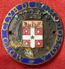 MOTO CLUB DOMODOSSOLA PLACCA IN METALLO SMALTATO REGNO D’ITALIA