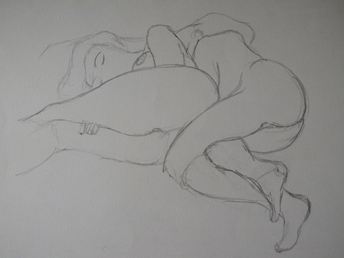 Matita disegno nudo femminile