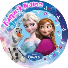 Cialda FROZEN ELSA ANNA PRINCIPESSA Decorazione Torta Ostia Zucchero 