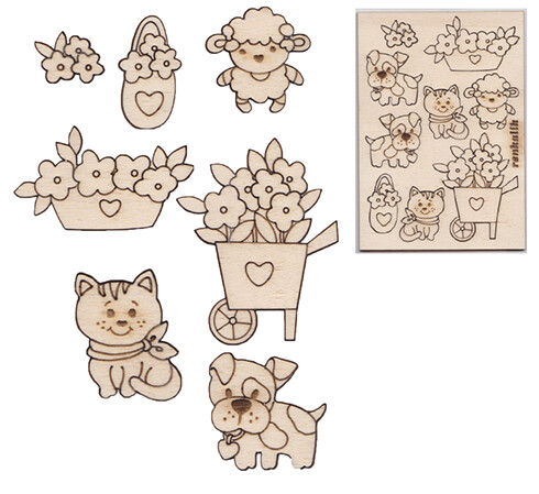 Sagome legno animaletti - in,