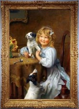 Antico dipinto olio fatto a