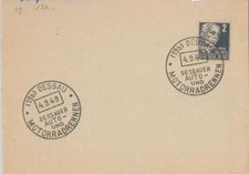 75906 - GERMANIA - Storia Postale EVENTO Francobollo 1949 Moto AUTO auto