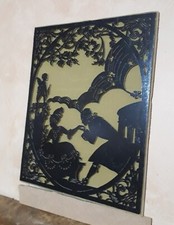 Quadro a traforo in legno "il baciamano"