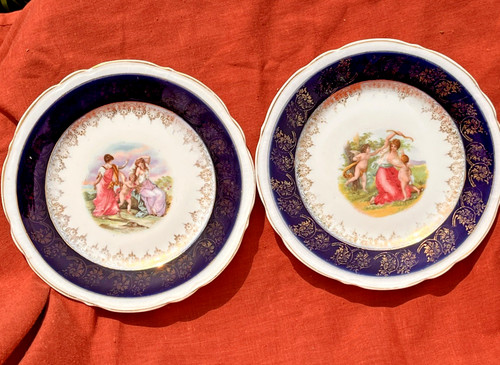 Pair vintage antique cobalt - pair,