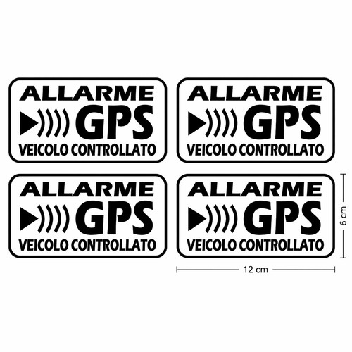 Adesivi allarme gps bianchi - adesivi,