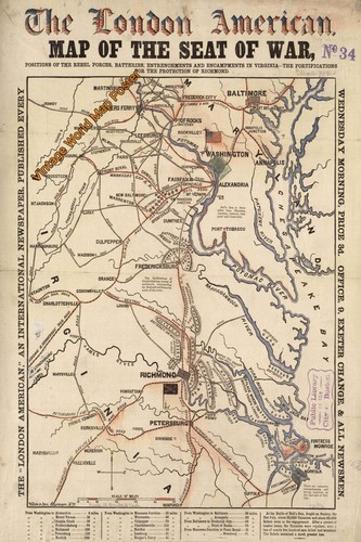 1861s vintage mappa - 1861s, mondo