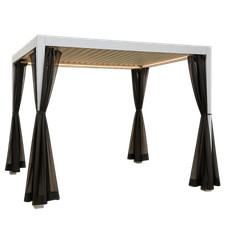 GAZEBO PERGOLA BIOCLIMATICA 3x3x2,4h mt A LAMELLE ORIENTABILI PER GIARDINO