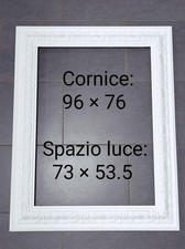 Cornice in legno intagliata grande stile antica vintage per quadro specchio tela