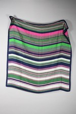 Q36X27- Yves Saint Laurent foulard sciarpa fantasia righe seta