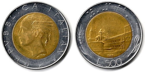 Italia 500 lire - ,, 1987
