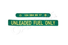 Adesivo originale Mercedes Benz verde UNLEADED FUEL ONLY A1245849917