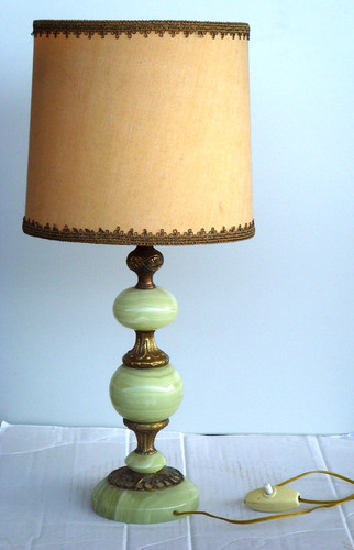 Lampada onice ottone - lampada,
