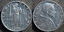 VATICAN CITY  # 5 lire 1952 -
