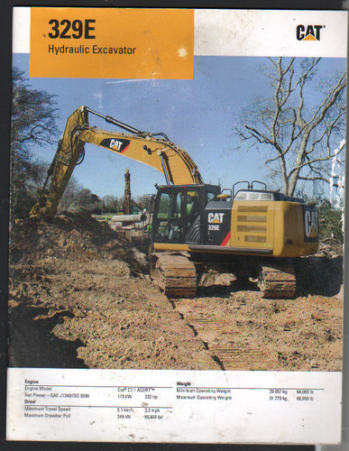 Foglietto brochure escavatore