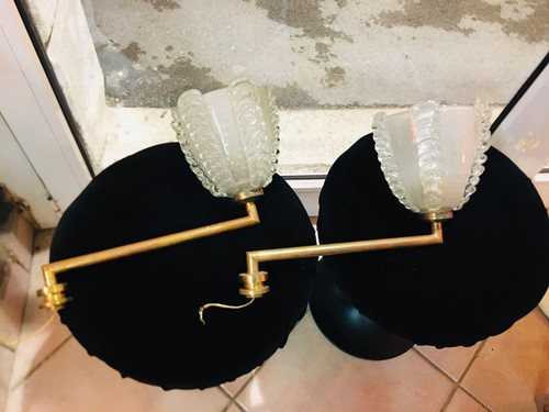 Coppia apliques 50s vetro - apliques,