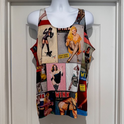 Canotta retro pinup girl wink - retro,