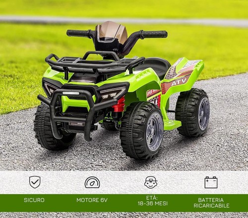 Homcom mini quad elettrico - quad,