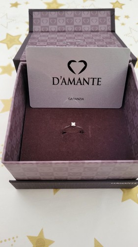 Anello solitario con diamante - solitario,