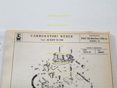 Weber carburatore icev - carburatore, 32