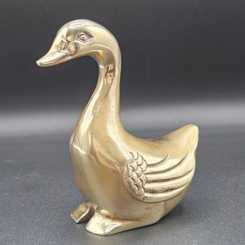 Statuina anatra ottone