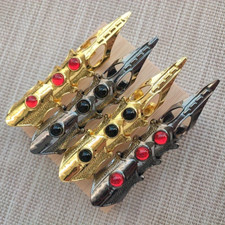 Anello da dito articolato avvolgente gioielli artigli in metallo flessibile punta dita regolabile