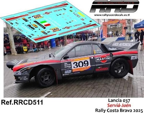 Decal calca lancia 037 - 1/43;,